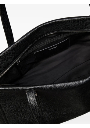 Calvin Klein logo-plaque pebbled tote bag - Black
