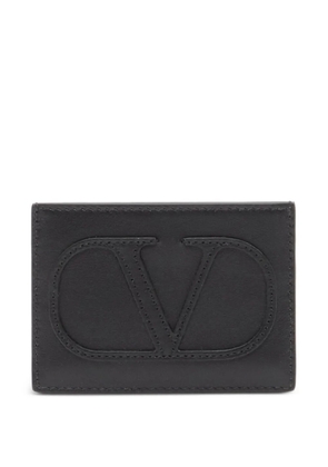 Valentino Garavani VLogo Signature XL card holder in calfskin - Black