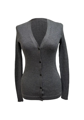 Prada Pre-Owned ribbed-knit cardigan - Grey