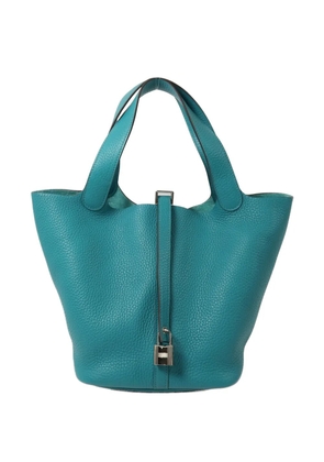 Hermès Pre-Owned 2016 MM Picotin Clemence leather tote bag - Blue