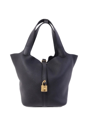 Hermès Pre-Owned MM Picotin Clemence-leather tote bag - Black