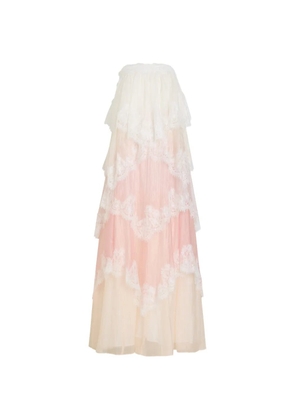 Aje Ophelia lace-trimmed tiered maxi dress - White