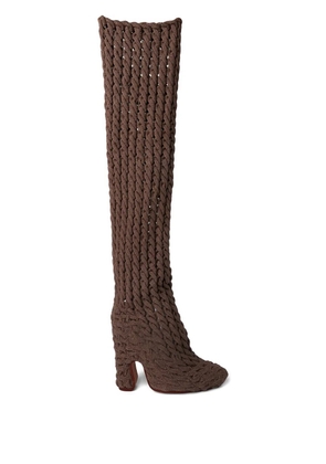 Isa Boulder knitted boots - Brown
