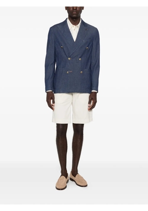 Paoloni double-breasted peak-lapels blazer - Blue