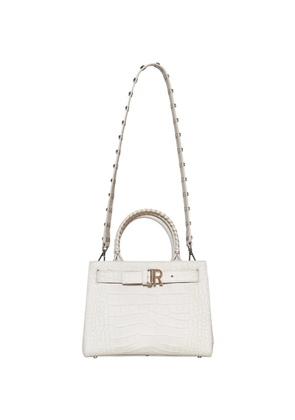 John Richmond croc-effect studded tote bag - White