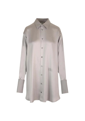 LOEWE asymmetric-hem mini shirt dress - Grey