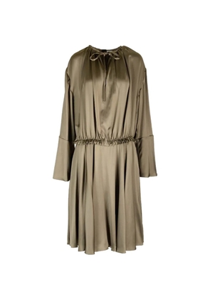 LOEWE ruffled-waist tunic dress - Green
