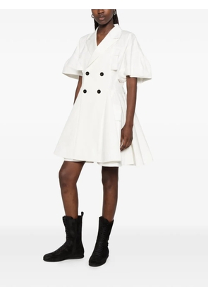 sacai double-breasted flared dress - Black
