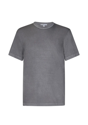 James Perse garment-dyed ribbed-trim T-shirt - Grey