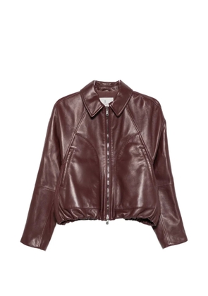 Brunello Cucinelli leather jacket - Red