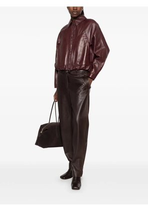 Brunello Cucinelli leather jacket - Red
