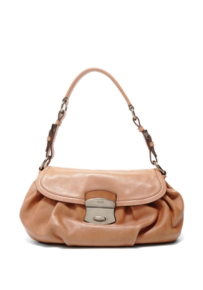 Prada Pre-Owned 2000-2010s gathered leather shoulder bag - Brown