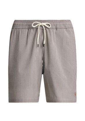 Polo Ralph Lauren striped seersucker swim trunks - Brown