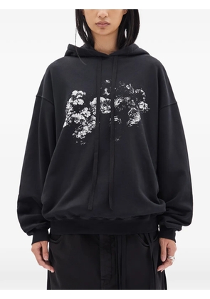 Ann Demeulemeester Cara printed hoodie - Black