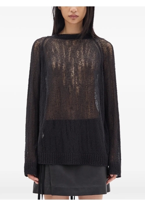 Ann Demeulemeester Nies semi-sheer sweater - Black