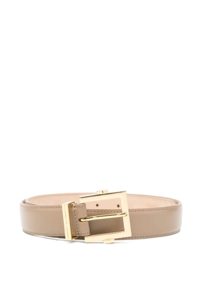 Elisabetta Franchi logo-plaque buckle belt - Neutrals