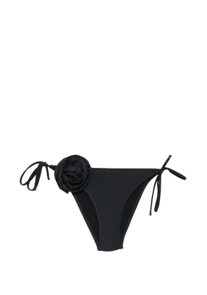 Moschino floral-applique side-tie bikini bottoms - Black