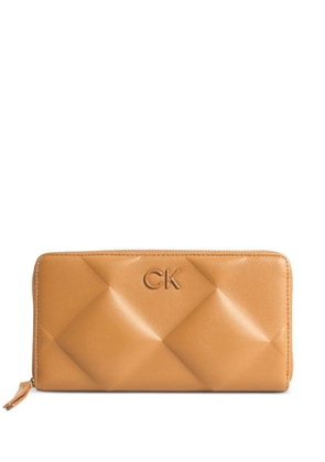 Calvin Klein quilted zip-around wallet - Neutrals