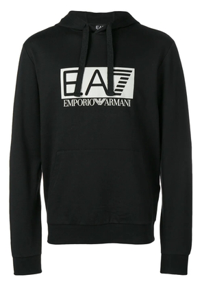 Ea7 Emporio Armani logo-print hoodie - Black