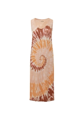 kujten tie-dye sleeveless midi dress - Neutrals