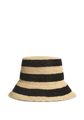 Liviana Conti Lusia striped woven bucket hat - Neutrals