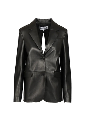 LOEWE lace-up leather jacket - Black