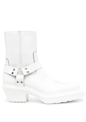 VTMNTS strap-detail 70mm boots - White