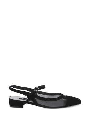 Carel Paris mesh-panelled slingback ballet flats - White