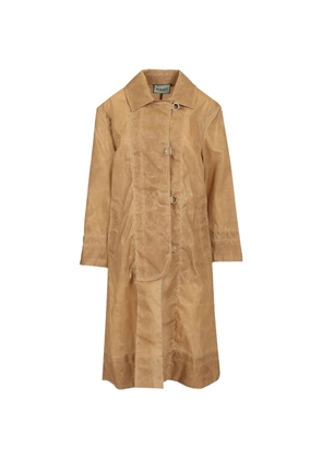 Durazzi Milano leather-effect d-ring coat - Neutrals