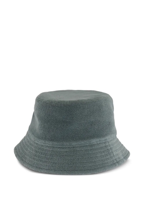 Fedeli Olive Terry knitted cotton bucket hat - Grey