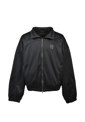 BREATH mesh-textured piping-detail jacket - Black