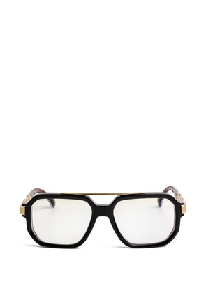 Carrera Titanio 01 geometric-frame clip-on glasses - Black