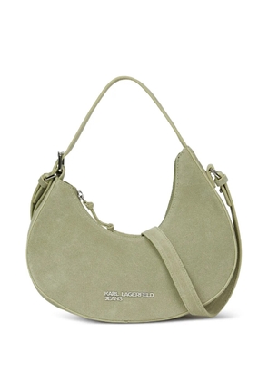 Karl Lagerfeld Jeans suede crescent shoulder bag - Green