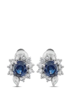 LB Exclusive sapphire and diamond earrings - Silver