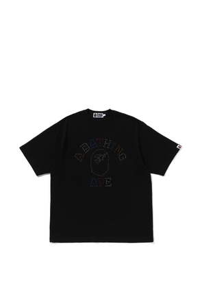 A BATHING APE® rhinestone-embellished logo T-shirt - Black