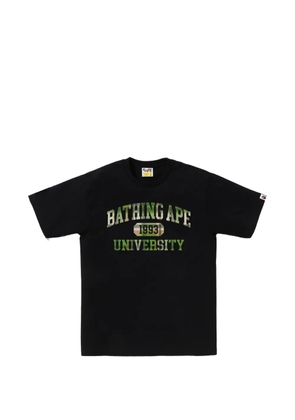 A BATHING APE® camouflage-print logo-print T-shirt - Black