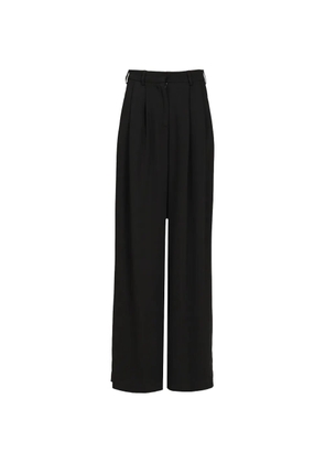 Al Duca D’Aosta 1902 pleated cady trousers - Black