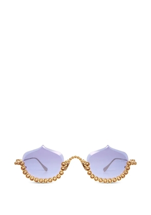 ANNA-KARIN KARLSSON Crystal Meringue crystal-embellished sunglasses - Gold