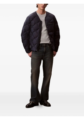 Calvin Klein quilted-finish zip-up jacket - Blue