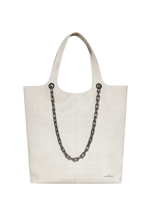 John Richmond croc-effect chain-link tote bag - Grey