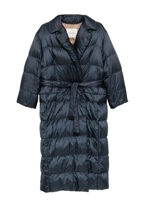 Max Mara quilted belted coat - Blue