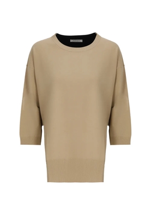 Kangra colour-block three-quarter-sleeve sweater - Neutrals