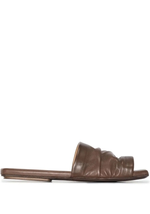 Marsèll Tavola ruched flat sandals - Brown