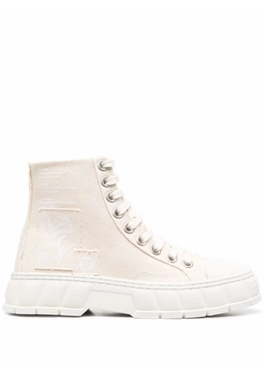 Virón patch-detail high-top sneakers - Neutrals