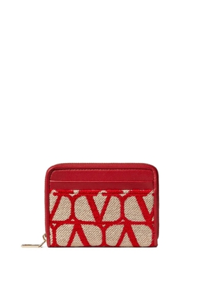 Valentino Garavani Toile Iconographe zip cardholder - Red