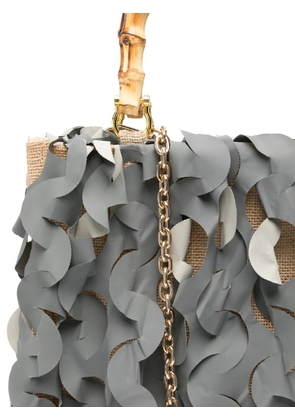 la milanesa medium Oceano bamboo-handle tote bag - Grey