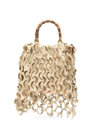 la milanesa medium Oceano bamboo-handle tote bag - Neutrals