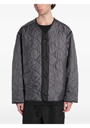 Peacemaker Oamc Casual V-neck quilted button-down jacket - Grey