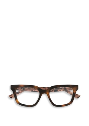 Gucci Eyewear tortoiseshell-effect rectangle-frame glasses - Brown