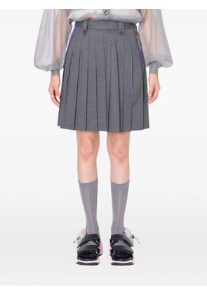 Kolor pleated panelled mini skirt - Grey